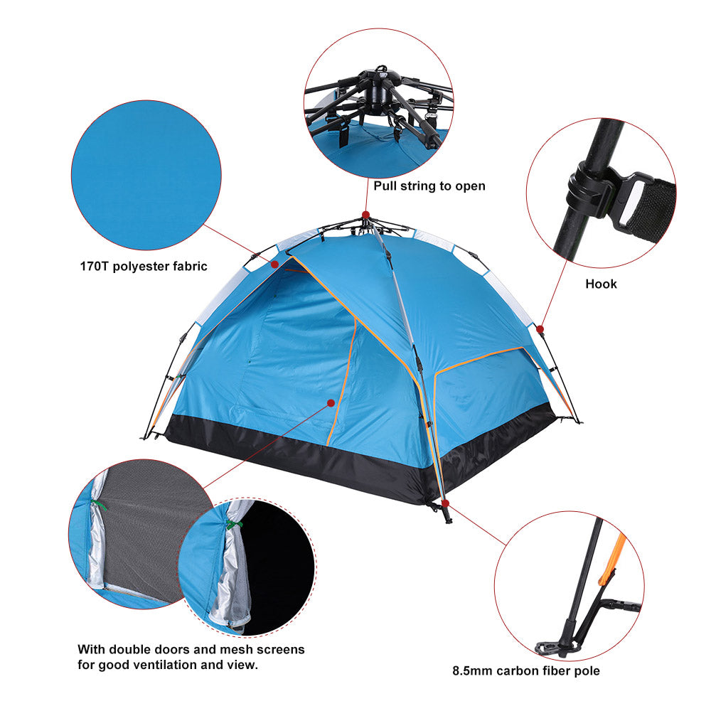 pull up tent Automatic Throwing Pop Up Waterproof Camping Tent – GadgetGifter