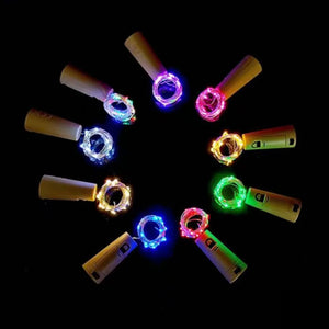 LED String Lights for Wine and Liquor Bottles with Cork